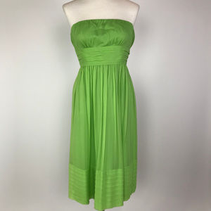 J. Crew Silk Chiffon Juliet Green Dress Size 2